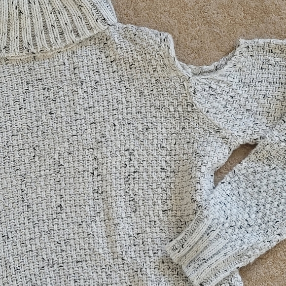 Cold Shoulder Turtle-neck Sweater - Picture 2 of 2